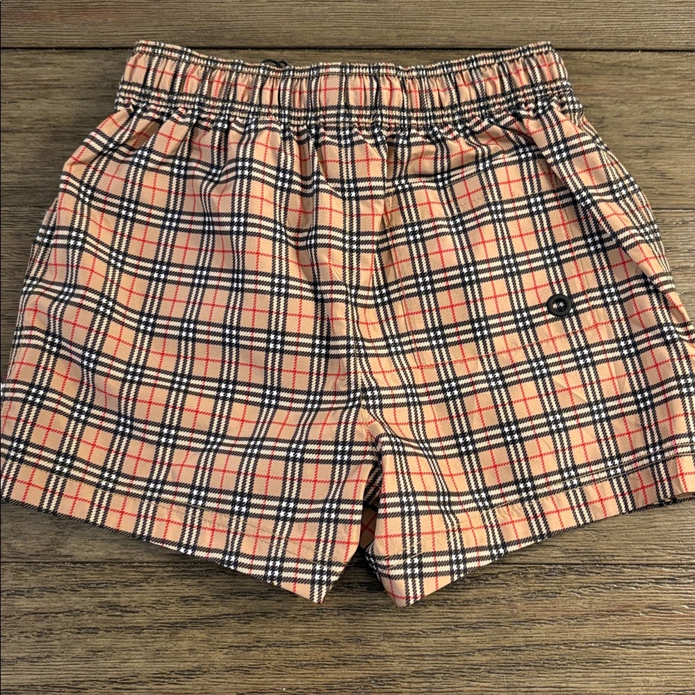 NWT [Burberry] Authentic Luxury Plaid Swim Trunks Swimsuit Youth Toddler Sz 12M - Picture 3 of 7